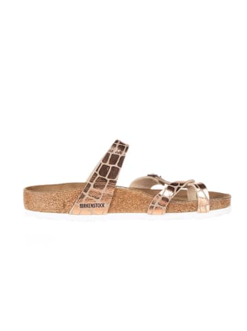 Birkenstock Zehentrenner in Beige/ Gold