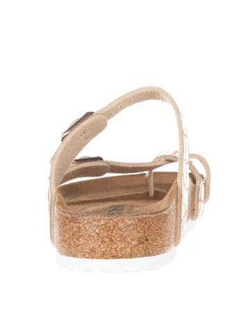 Birkenstock Zehentrenner in Beige/ Gold