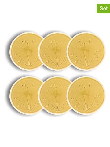 Ogo Living 6-delige set: dinerborden "Flé" geel - Ø 26 cm
