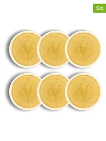 Ogo Living 6er-Set: Dessertteller "Flé" in Gelb - Ø 13,5 cm