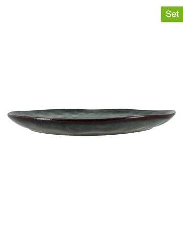 Ogo Living 6er-Set: Speiseteller "Grenada" in Grün - Ø 27,5 cm