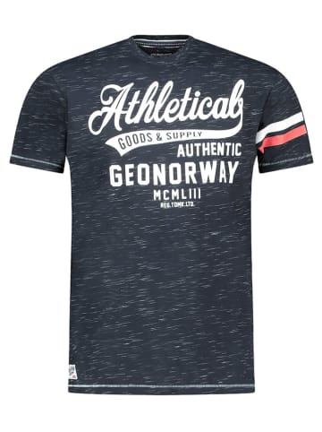 Geographical Norway Shirt "Jortlab" donkerblauw