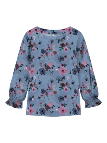 name it Bluse "Lalou" in Blau/ Rosa