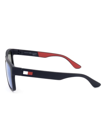 Tommy Hilfiger Herren-Sonnenbrille in Schwarz/ Hellblau