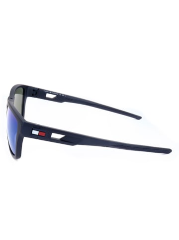 Tommy Hilfiger Męskie okulary przeciwsłoneczne w kolorze czarno-błękitnym