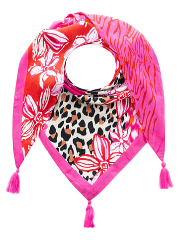 Zwillingsherz Driehoekige sjaal roze - (L)200 x (B)95 cm