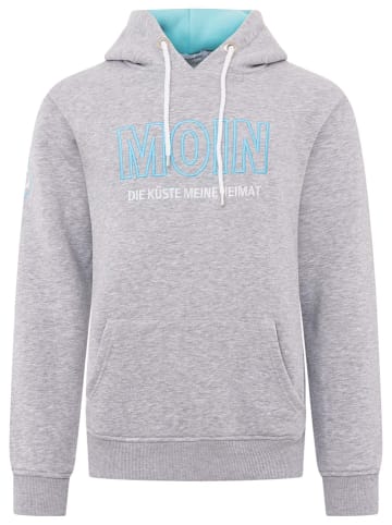 Zwillingsherz Hoodie "Moin" in Grau