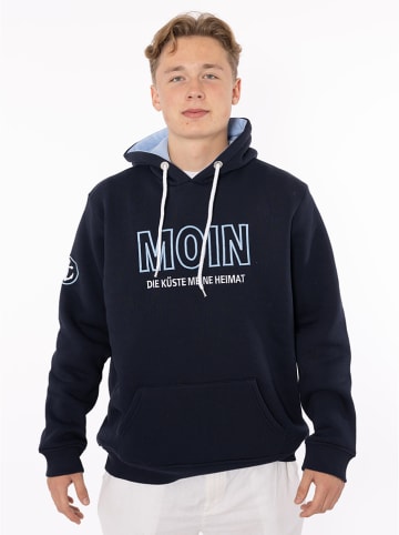 Zwillingsherz Hoodie "Moin" in Dunkelblau