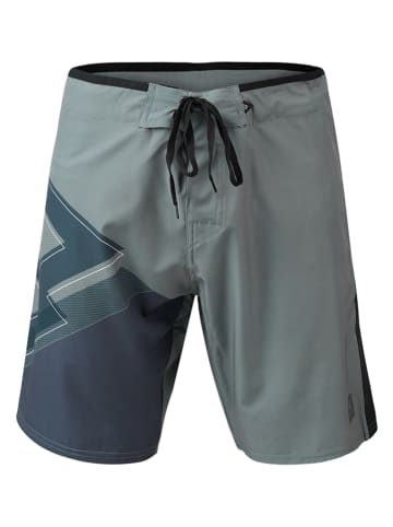 Brunotti Badeshorts "Weston" in Grau/ Dunkelblau