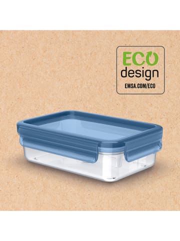 Emsa 3er-Set: Frischhaltedosen "Clip & Close Eco" in Blau - 800 ml