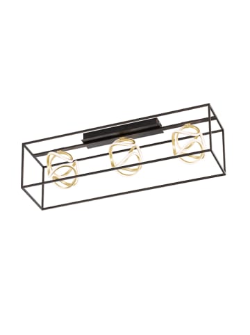 FISCHER & HONSEL LED-Deckenleuchte "Gesa" in Schwarz/ Gold - (B)108 x (H)31 cm