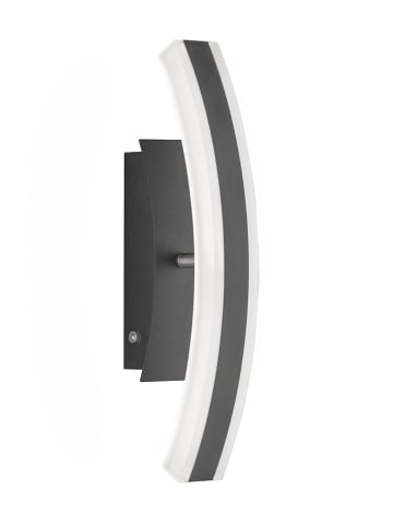 FISCHER & HONSEL Lampa ścienna LED "Stiff" w kolorze srebrno-czarnym - 7 x 36,5 x 11