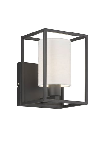 FISCHER & HONSEL Wandleuchte "Gilli" in Schwarz/ Creme - (B)16,5 x (H)22 cm