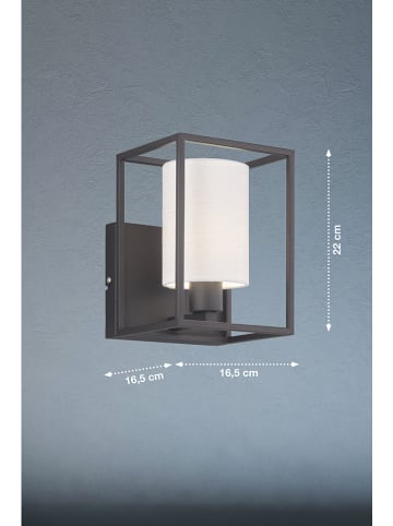 FISCHER & HONSEL Wandlamp "Gilli" zwart/crème - (B)16,5 x (H)22 cm
