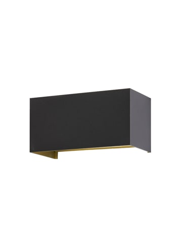 FISCHER & HONSEL Ledwandlamp "Wallo" zwart - (B)20 x (H)10 x (D)10 cm