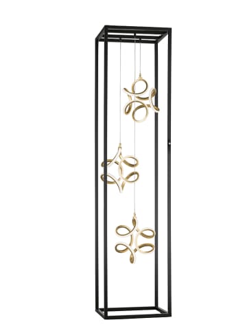FISCHER & HONSEL Staande ledlamp "Gesa" zwart/goudkleurig - (B)35 x (H)140 x (D)35 cm