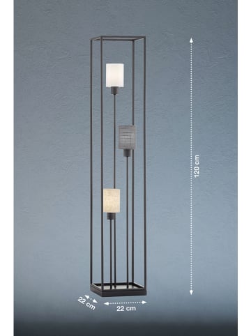 FISCHER & HONSEL Staande lamp "Isko" zwart - (B)22 x (H)122,5 x (D)22 cm