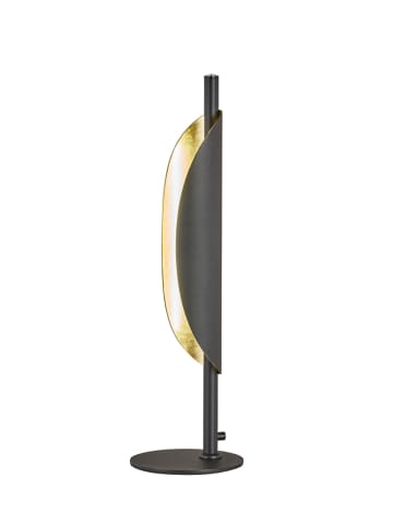 FISCHER & HONSEL Ledtafellamp "Skal" zwart/goudkleurig - (H)51 cm