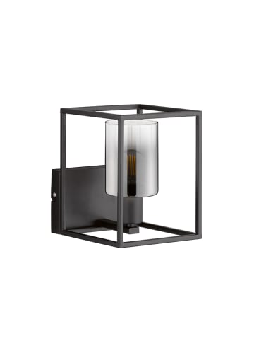 FISCHER & HONSEL Wandlamp "Iska" zwart/grijs - (B)16 x (H)20 x (D)18,5 cm
