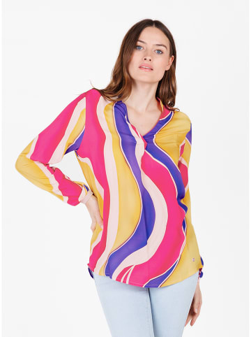 KEY LARGO Bluse in Gelb/ Lila/ Pink