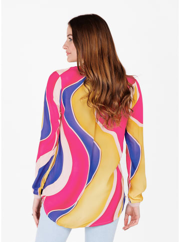 KEY LARGO Bluse in Gelb/ Lila/ Pink