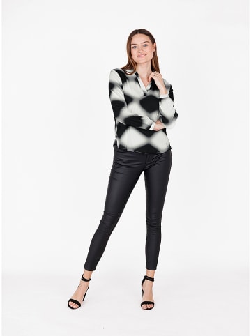 KEY LARGO Bluse in Weiß/ Schwarz