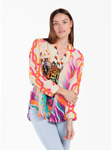KEY LARGO Bluse in Beige/ Bunt