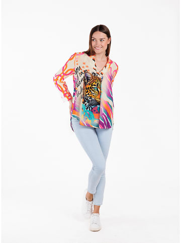 KEY LARGO Bluse in Beige/ Bunt