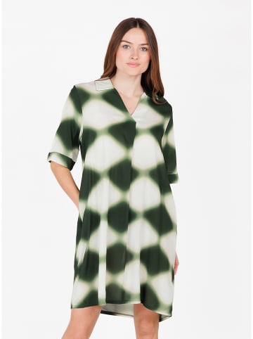 KEY LARGO Kleid in Creme/ Grün