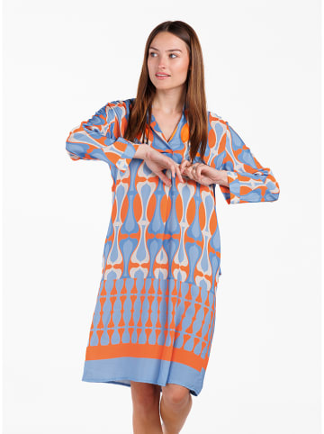 KEY LARGO Kleid in Orange/ Hellblau