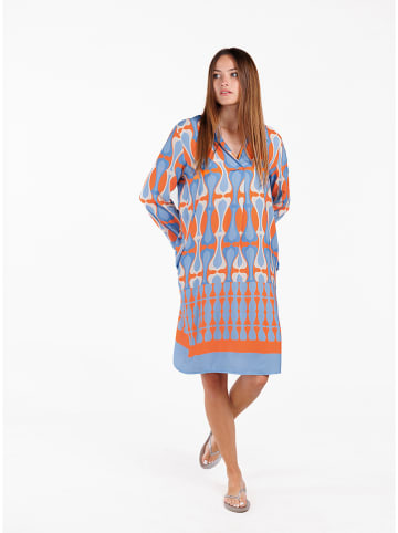 KEY LARGO Kleid in Orange/ Hellblau