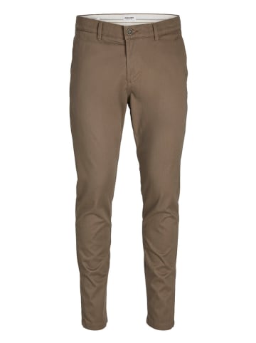 Jack & Jones Spodnie chino w kolorze brązowym