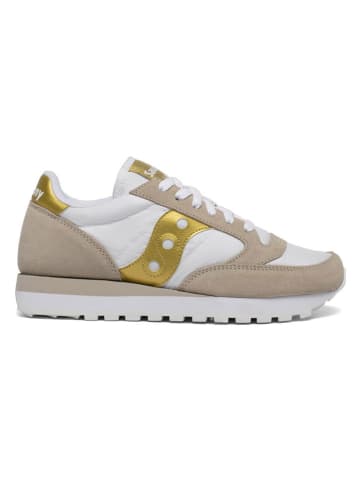 Saucony Sneakersy "Jazz" w kolorze złoto-beżowo-białym