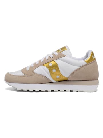 Saucony Sneakers "Jazz" in Beige/ Weiß/ Gold