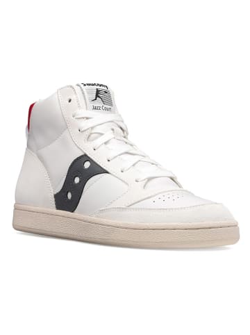 Saucony Skórzane sneakersy "Jazz Court" w kolorze biało-granatowym