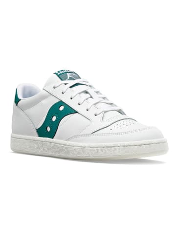 Saucony Skórzane sneakersy "Jazz Court" w kolorze biało-zielonym