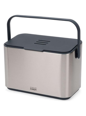 JosephJoseph Edelstahl-Komposteimer "Collect" in Grau - 4 l