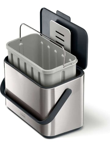 JosephJoseph Edelstahl-Komposteimer "Collect" in Grau - 4 l
