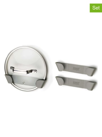 JosephJoseph 3er-Set: Deckelhalter "Duo" in Grau