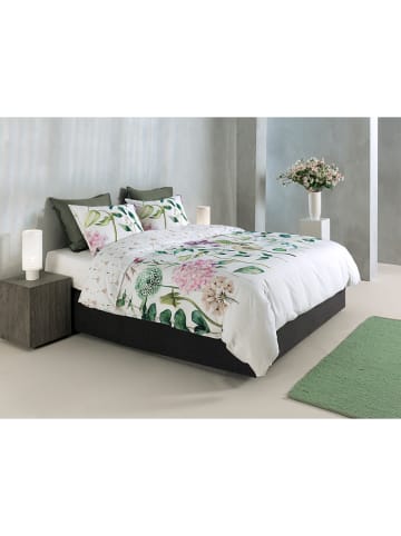 Zo!Home Renforcé beddengoedset "Dandelion" wit/groen/lichtroze