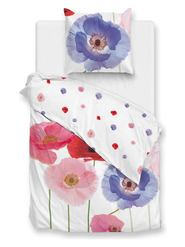 Zo!Home Renforcé beddengoedset "Poppy" wit/meerkleurig