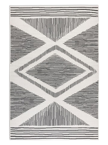 Elle Decoration Dywan zewnętrzny "Rhombus" w kolorze czarno-jasnoszarym