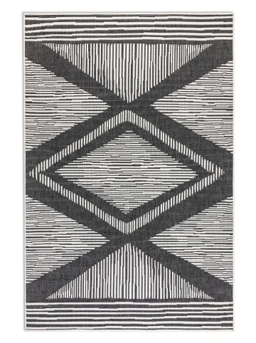 Elle Decoration Dywan zewnętrzny "Rhombus" w kolorze czarno-jasnoszarym