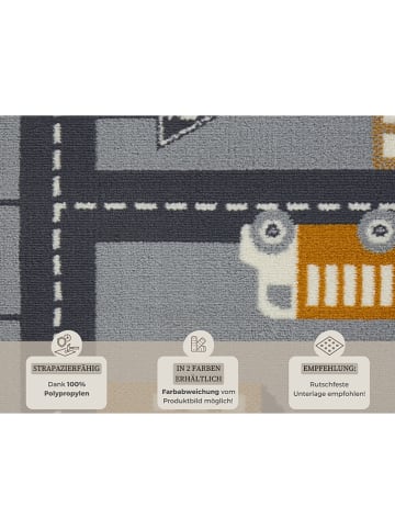 Hanse Home Laagpolig tapijt "Town" lichtgrijs/mosterdgeel