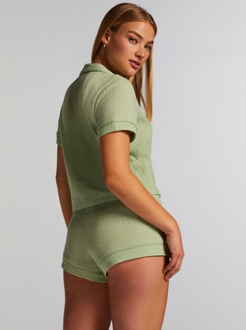 Hunkemöller Pyjamatop "Seersucker" lichtgroen