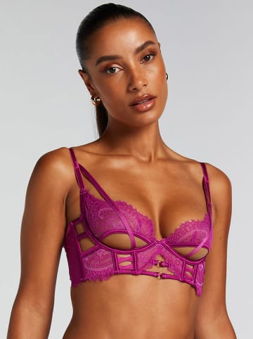 Hunkemöller Biustonosz-balkonetka "Monet" w kolorze fioletowym