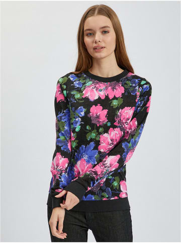 orsay Sweter w kolorze czarno-różowo-niebieskim