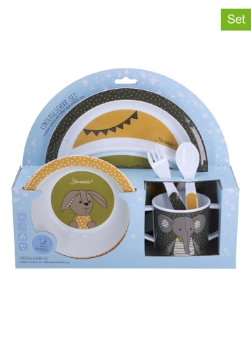 Sterntaler® 5tlg. Kindergeschirr-Set in Orange/ Grün/ Weiß