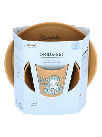 Sterntaler® 3tlg. Kindergeschirr-Set "Albert & Lio" in Hellbraun