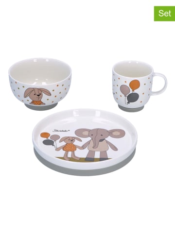 Sterntaler® 3tlg. Kindergeschirr-Set in Weiß/ Bunt